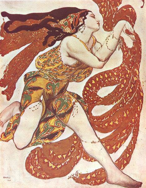 Leon Bakst Costume design for the dance Narcisse